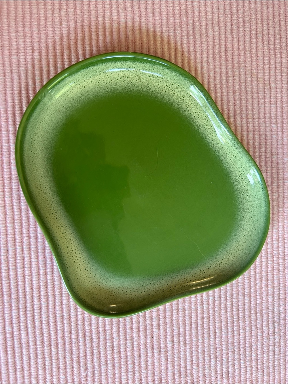 Vintage MCM Tamac Pottery Salad Plate - Frosty Pine - Perry, Oklahoma